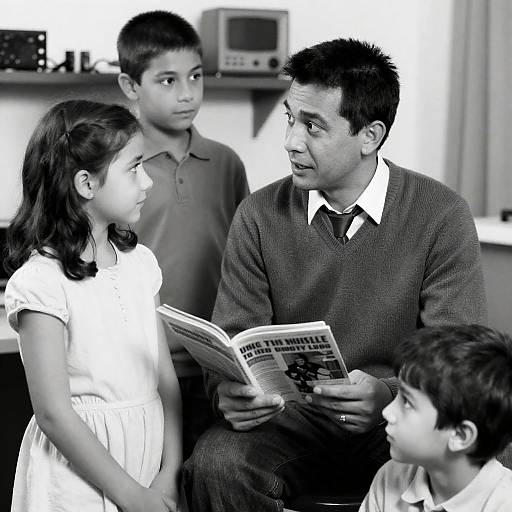 Candid Indoor Gathering in Black-and-White