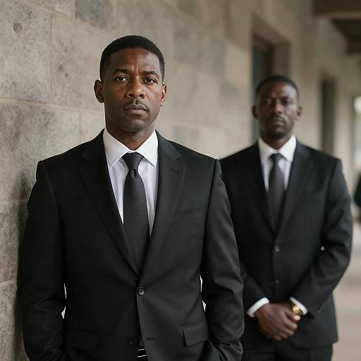 Serious Portrait of Two Gentlemen