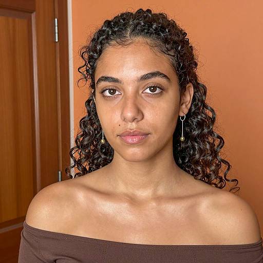 Portrait of a Woman in Brown Attire