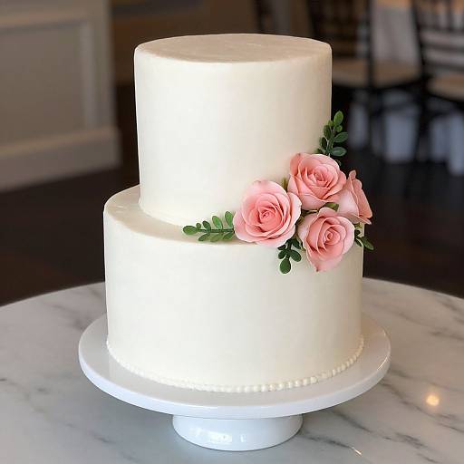 Elegant Two-Tiered Wedding Cake