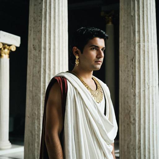 Man in Ancient Greek Toga Costume