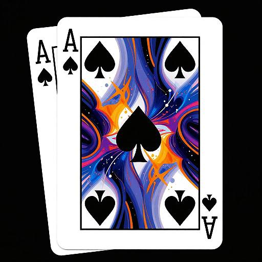 Electric Abstract Poker Card Design