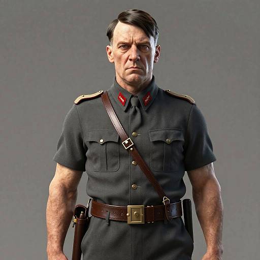 Hyper-Realistic Hitler Chad 3D Render