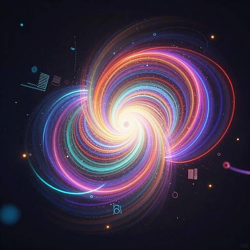 Abstract Swirling Currents of Light and Color