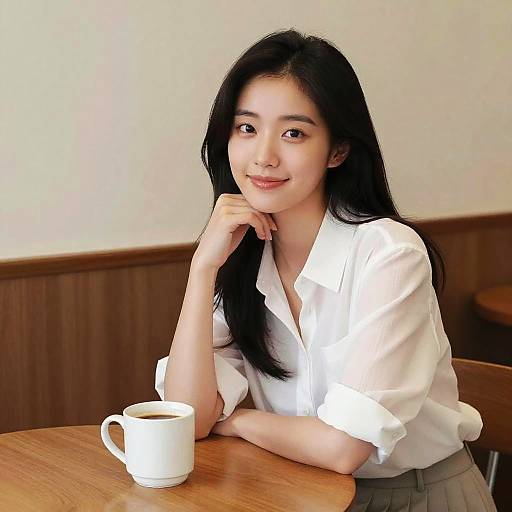 Young Woman at Coffee Shop