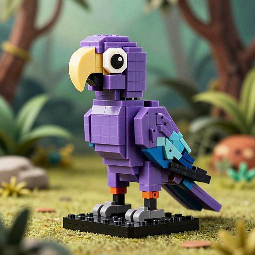 Electric Purple Macaw Isopod Sculpture