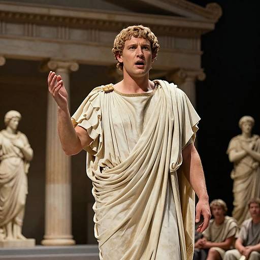 Orestes in Ancient Greek Theater Scene