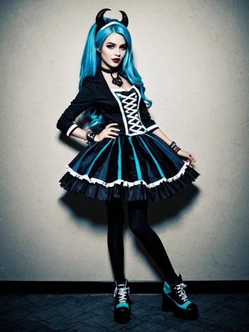 Woman in Monster High Cosplay Costume