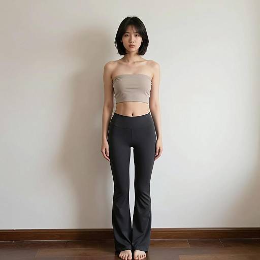 Realistic Portrait of a Standing Asian Girl