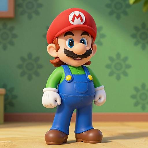 Charming Female Luigi Costume Illustration