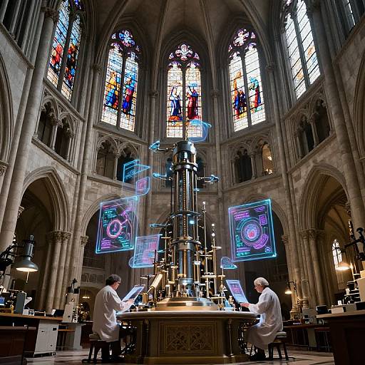 Renaissance Cathedral Meets Futuristic Lab