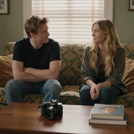 Warm Indoor Scene with Two People