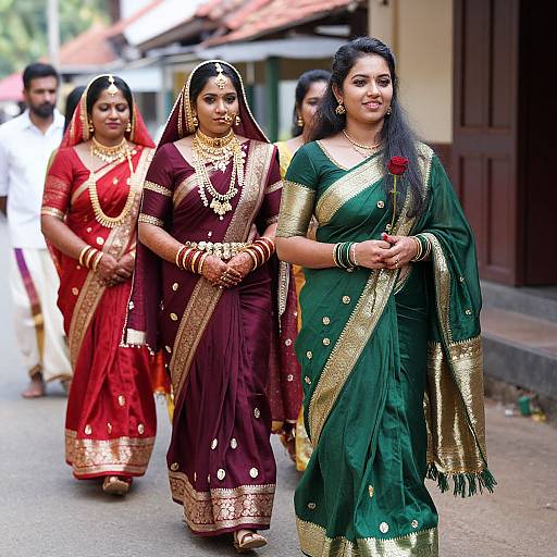 Colorful Kerala Wedding Procession