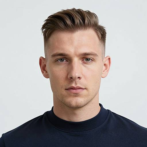 Realistic Portrait of European Man