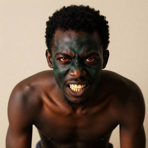 Intense Portrait of Creative Expression