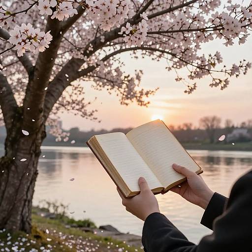 Devotion Under Blossoming Tree
