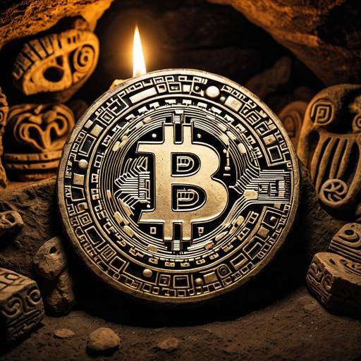 Bitcoin Logo as Ancient Artifact