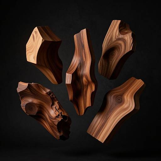 Abstract Floating Woodforms with Lighting