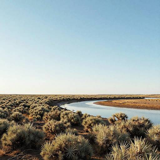 Minimalist Sage Floodplain Landscape