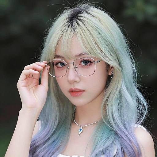 Vaporwave Baroque Woman with AR Glasses