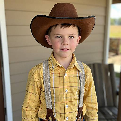 Boy in Woody Cowboy Costume