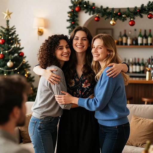 Joyful Christmas Gathering of Friends