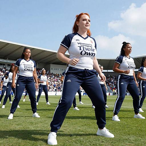 Strong Woman in Women's League Uniform