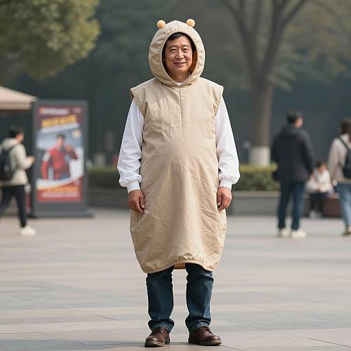 Sunny Outdoor Photo of Blobby Costume