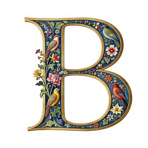 Renaissance Illuminated Letter B