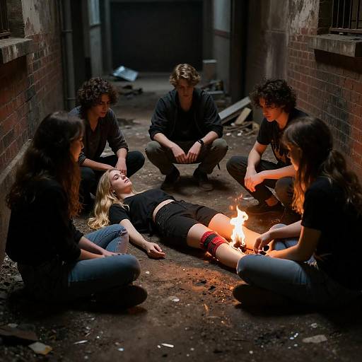 Alley Rescue: Group Tending Injured Woman