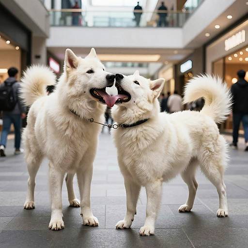 Feral Canine Encounter in City Mall
