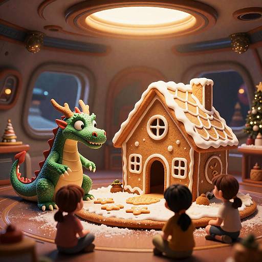 Whimsical Dragon Baking with Children