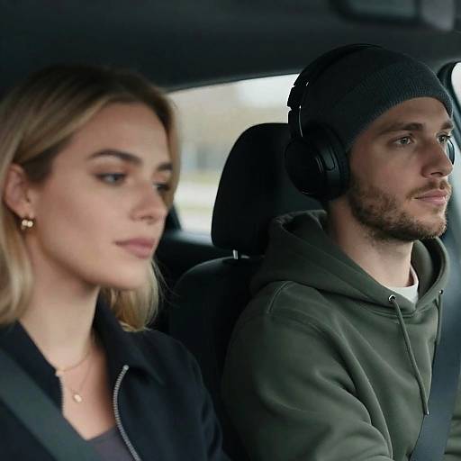 Two People Sitting in a Car