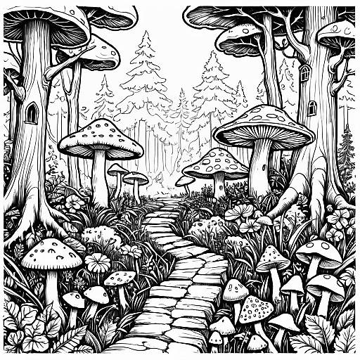 Enchanted Forest Coloring Page
