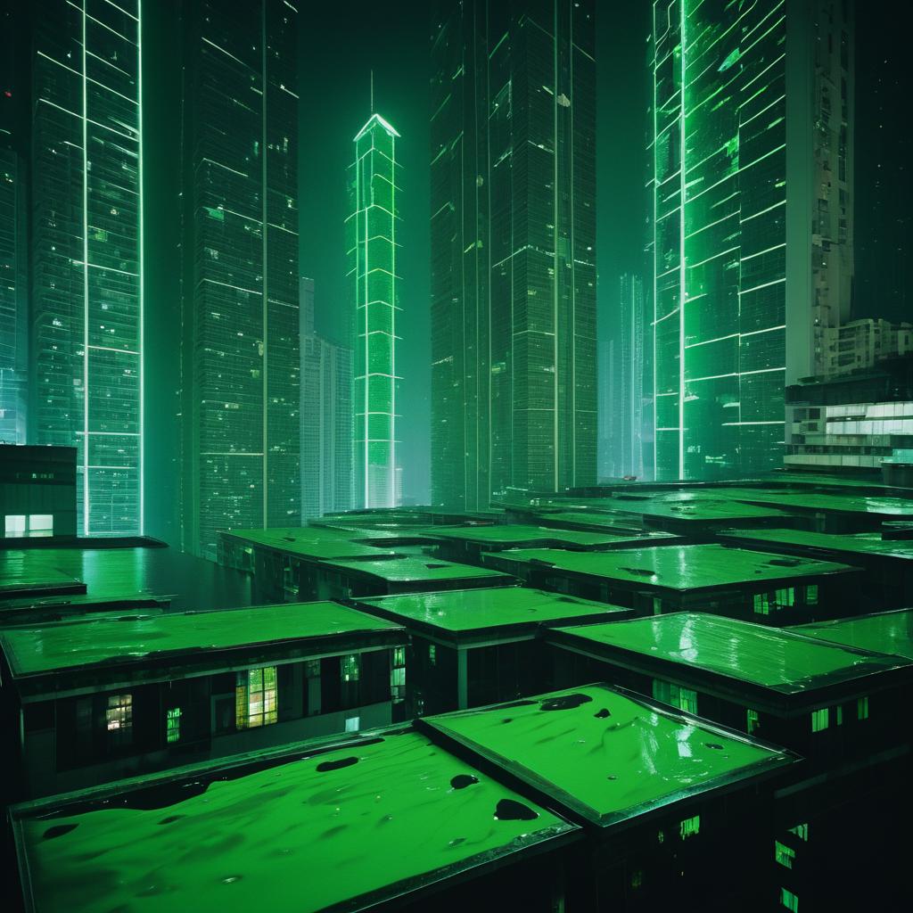 Futuristic Hong Kong Night with Slime