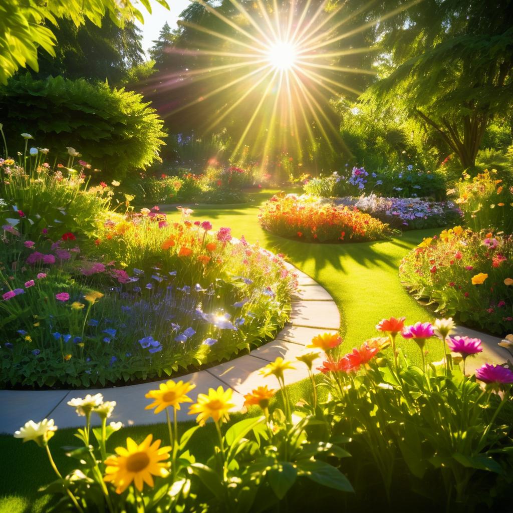 Sunlit Flower Garden Photography Techniques