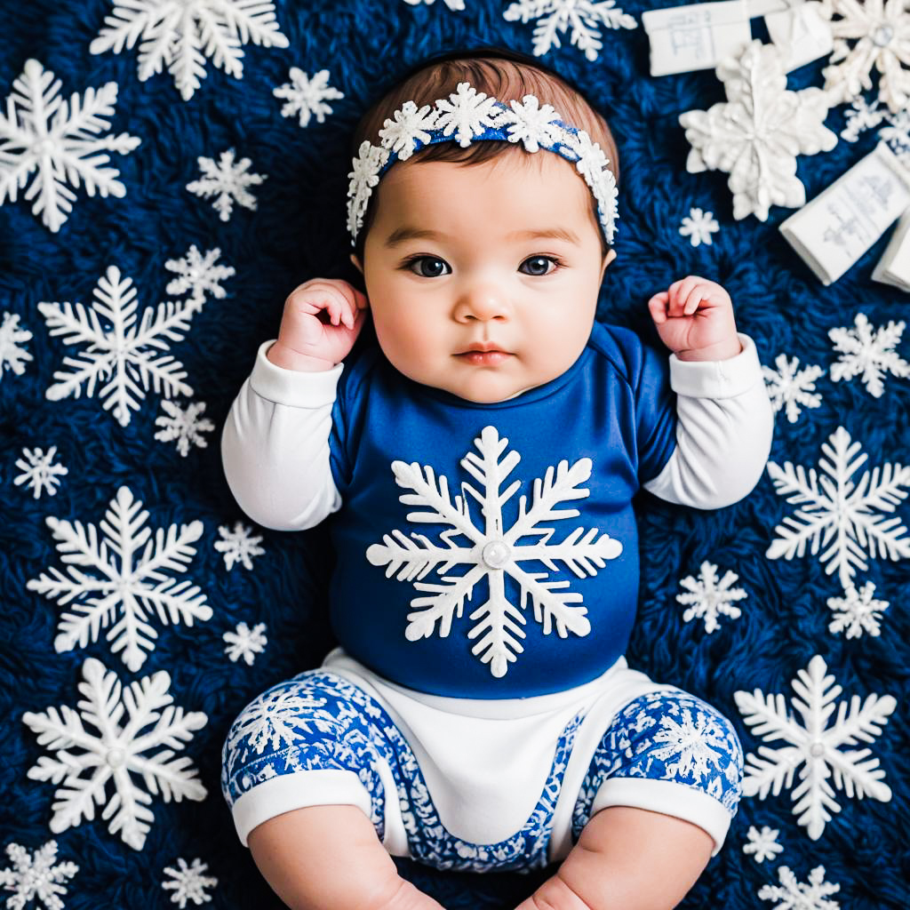 Festive Newborn Baby in Holiday Outfit