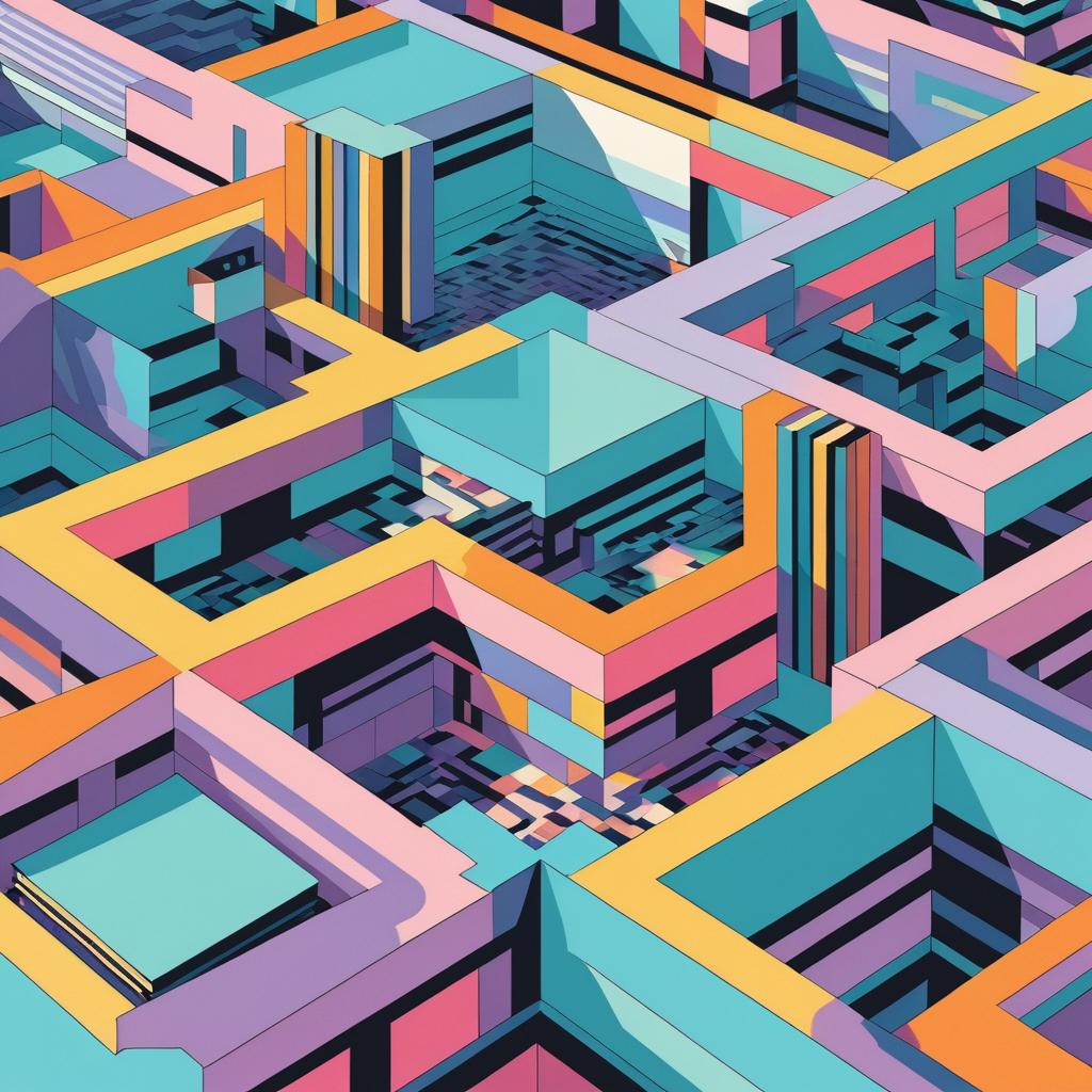 Escher-Inspired Interlocking Graphic Design