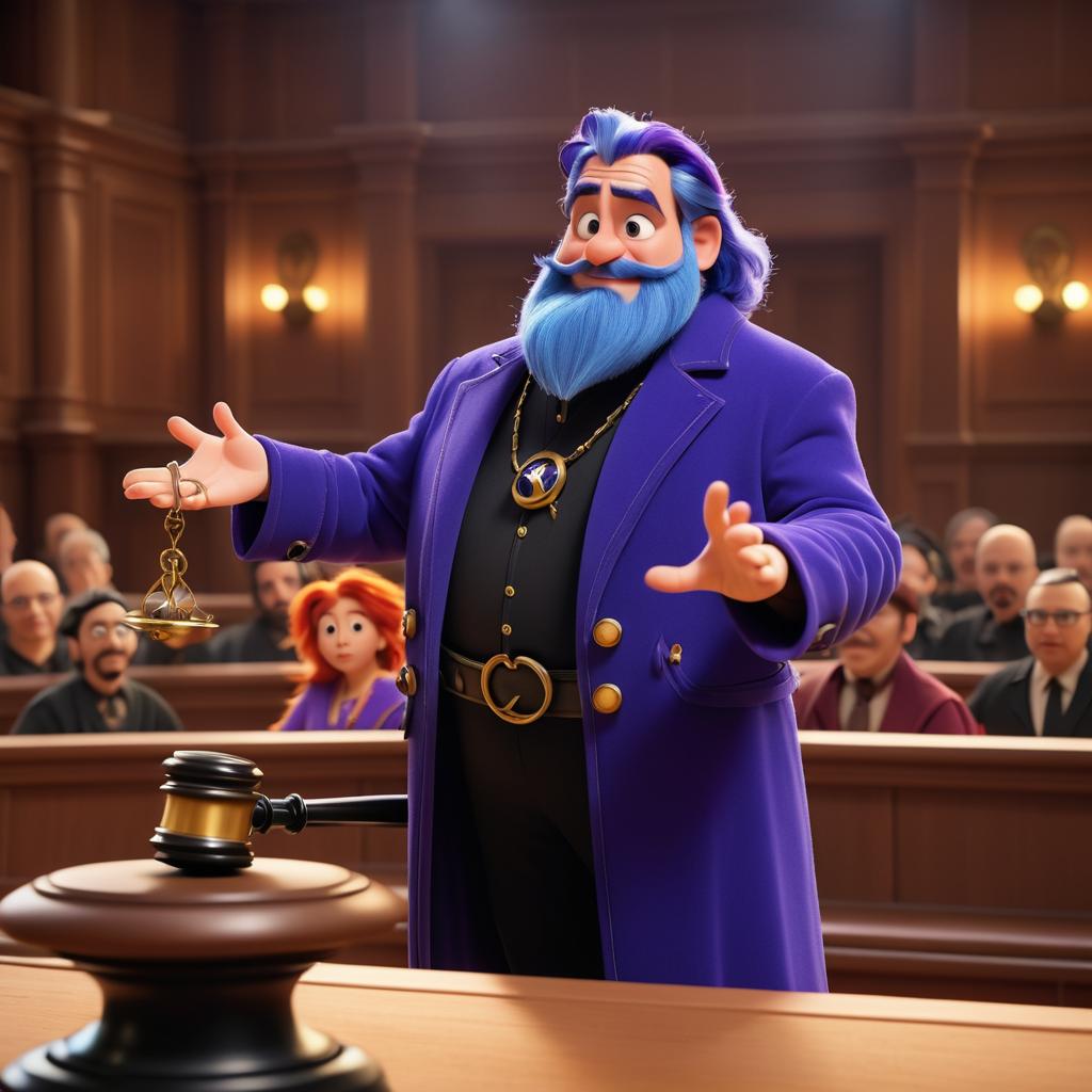 Humorous Pixar-Style Courtroom Adventure