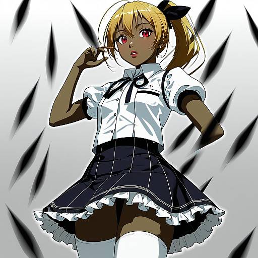 Illustration of Andou tazusa, assault lily in the style of Yoshio (55level)