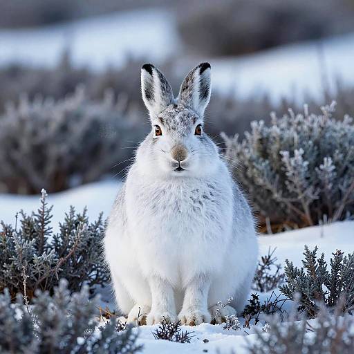 Arctic Hare Alert in Frosty Tundra