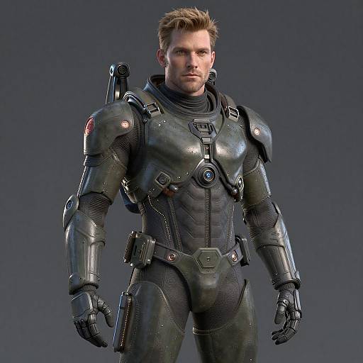 Futuristic Mech Pilot Portrait