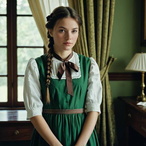 Victorian Housekeeper in Green Dress