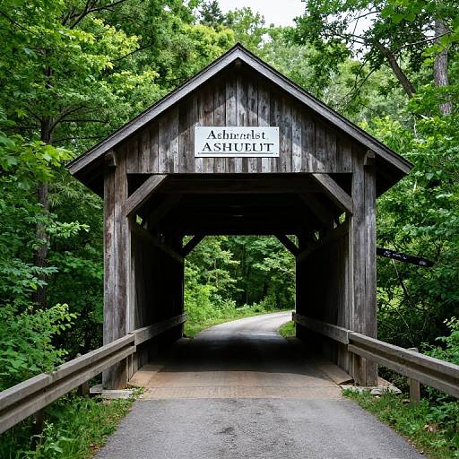 Ashuelot Covered Bridge in Verdant Foliage