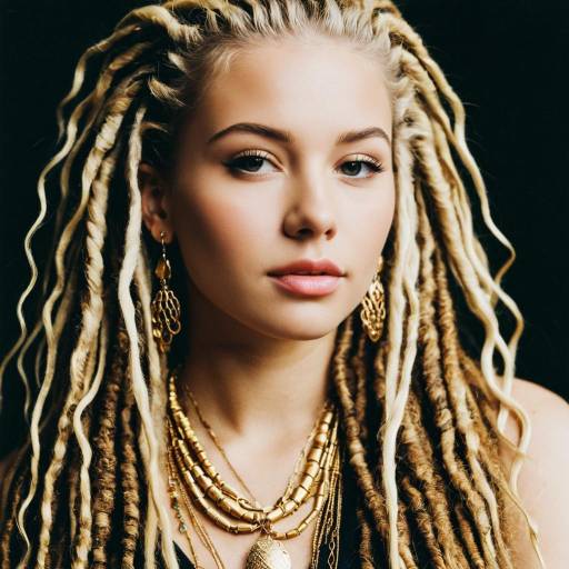 Realistic Portrait of Girl with Locs