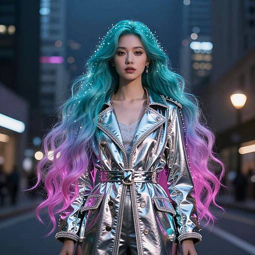 Aurora Metropolis Goddess in Chrome Coat