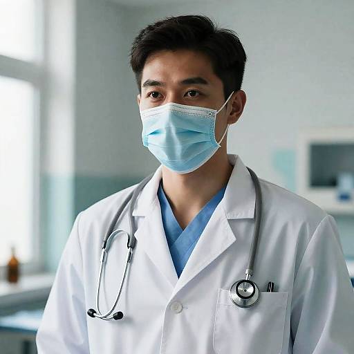 Realistic Handsome Male Doctor Portrait