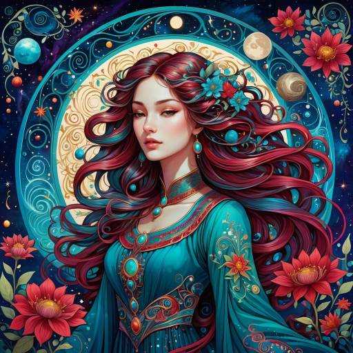 Fantasy Portrait of a Cosmic Woman