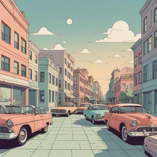 Vintage Cartoon Style Digital Illustration