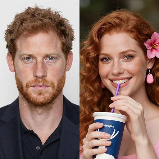 Contrasting Portraits of a Couple